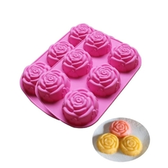 Molde silicona cupcakes rosas