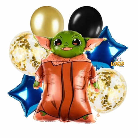 Set x7 globos Yoda