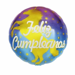 Globo feliz cumpleaños unicornio