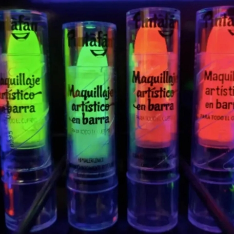 Barra maquillaje fluo x4