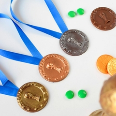 Set placa copa mundial y medallas en internet