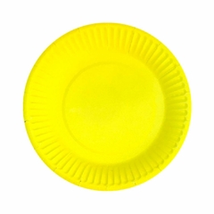 Platos amarillo fluo x8