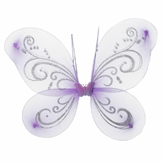 Alas mariposa violetas