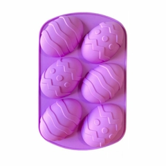 Molde silicona huevos x6