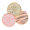 Platos animal print gold x6