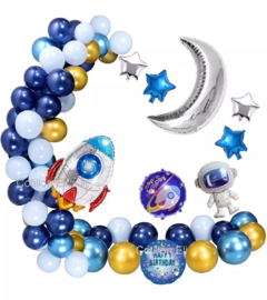 Kit Globos Cumple Espacial Astronauta Cohete