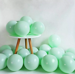 50 Globos Verde Pastel 10 Pulgadas