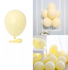 25 Globos Amarillo Pastel 12 Pulgadas - comprar online