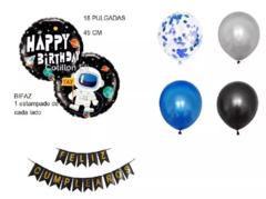 Set Globos Nave Espacial Astronauta Cohete Banderin Cumple - comprar online