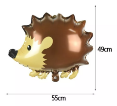 Globo Metalizado Puercoespin Animalitos Bosque Woodland 55cm