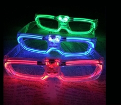 6 Anteojos Lentes Luminosos Full Led Neon Luz Todo Marco - tienda online