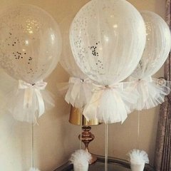 Imagen de 10 Globos Cristal Transparentes Latex 14pulg