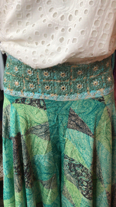 Pollera pantalon bordada art399 - chimenea  de las hadas