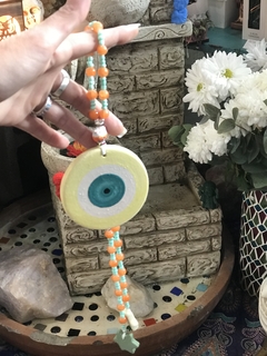 Colgante ojo turco de Ceramica decorado en internet