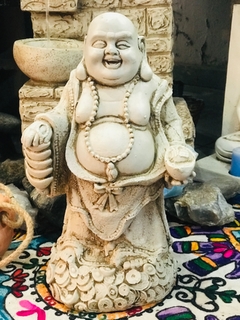 Buda alegre con collar y cuenco 12925 - comprar online