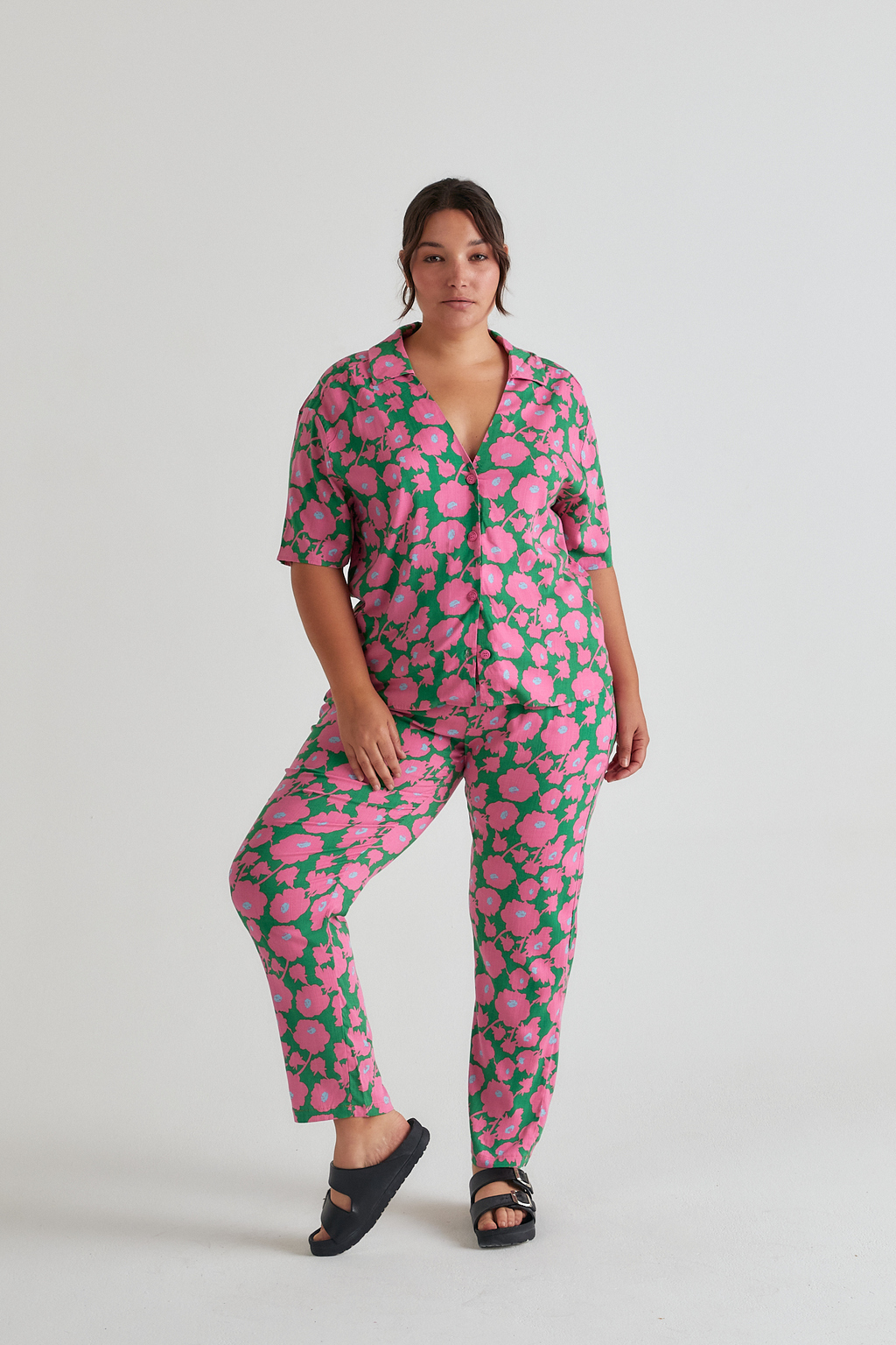 Pantal n ORIANA Verde estampado Syes E Store