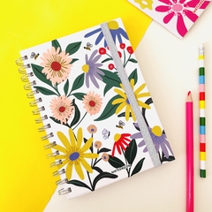 Cuaderno a5 flexible flores - comprar online