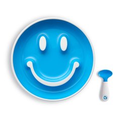 Imagem do Prato Smile com Ventosa e Colher azul - munchkin