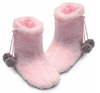 Pantufa botinha de malha polar infantil rosa bebê - dedeka