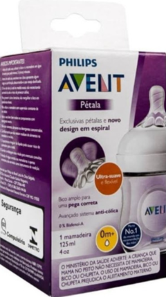 Mamadeira pétala transparente 125 ml 0m+ - Avent