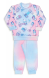 Pijama infantil - tie dye slimes - moletinho - DEDEKA - 21632 E422 - comprar online