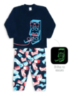 Pijama infantil - game de soft - Estampa brilha no escuro- DEDEKA - 21683 E437 - comprar online