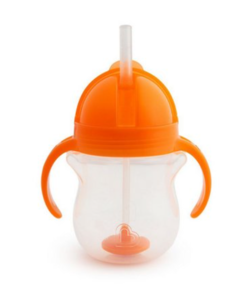 Copo Treinamento com Canudo Click Lock Laranja 207 ML - MUNCHKIN - 02.24188B