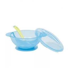 Kit Prato Bowl Com Tampa E Colher AZUL - Buba - comprar online