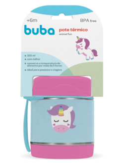 Pote Térmico - Animal Fun 320 ml - Unicórnio - buba - 12121 na internet