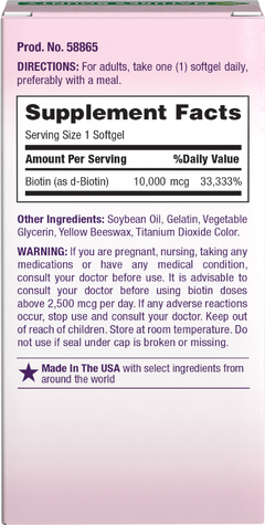 Biotin Health&Beauty 10.000 mcg - Nature's Bounty ® cabelo, pele e unhas - 90 capsulas na internet