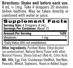 Melatonina liquida 1 mg - 60 ml - FAST DISSOLVE sabor frutas vermelhas - comprar online