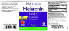 Natrol - Melatonina 1 mg - 90 cápsulas - FAST DISSOLVE - Lulu Kids Importados 