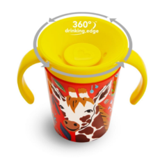 Copo de Treinamento 360 (Miracle Cup) Wild GIRAFA - Munchkin - 02.17423F - Lulu Kids Importados 