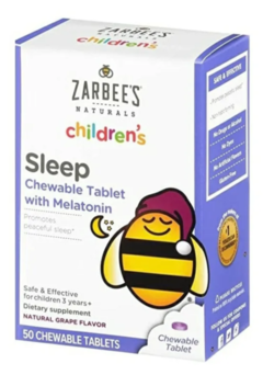 Zarbee's Naturals Children's Sleep - melatonina - 50 COMPRIMIDOS MASTIGÁVEIS