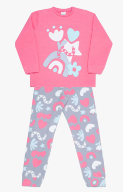 Pijama teen de soft parquinhos menina - Brilha no escuro - DEDEKA - 22708 E475 - Lulu Kids Importados 