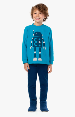 Pijama teen de soft parquinho robô - Brilha no escuro - dedeka - 22741 L105 na internet