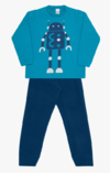 Pijama teen de soft parquinho robô - Brilha no escuro - dedeka - 22741 L105
