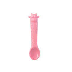 COLHER DE SILICONE DIVERTIDA -ROSA- pais e filhos