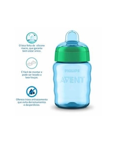 COPO BICO SILICONE EASY SIP 260ML - Avent - AZUL - comprar online