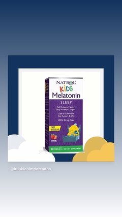 Melatonina Natrol Kids Fast Dissolve Strawberry - 1 mg - 40 Comprimidos - comprar online