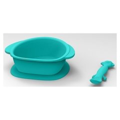 Tigela com Ventosa e Colher Cachorro de Silicone Girotondo Baby - comprar online