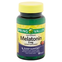 Melatonina de rápida dissolução de Spring Valley, 5 mg, 120 unidades