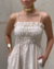 Vestido Longo em Linho e Lastex Aurora - Catherine - Loja Online de Moda Feminina