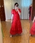 Vestido Longo Bordado Vermelho