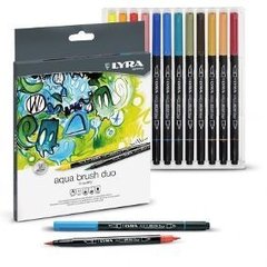 ROTULADORES LYRA AQUA BRUSH DUO SET 12 COLORES