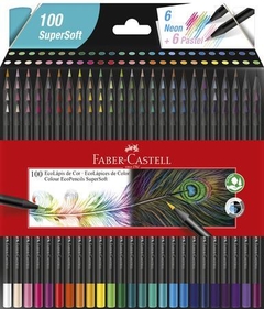 Lápices de colores súper soft 100 colores Faber-Castell