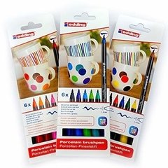 Marcador de Porcelana Edding Punta Pincel Set Colores Cálidos - tienda online