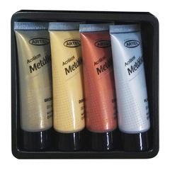 SET 4 PINTURA ACRÍLICA METÁLICA 22ML. ARTEL - comprar online