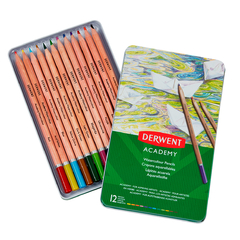Set de lápices acuarelables 12 colores Derwent Academy - comprar online