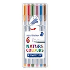 ESTUCHE 6 ROTULADORES TRIPLUS FINELINER STAEDTLER NATURAL en internet